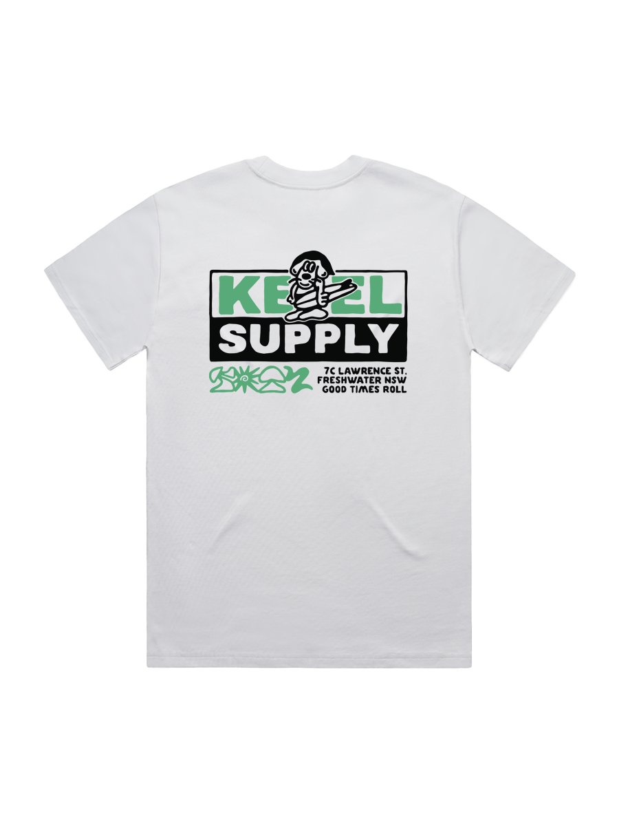 Keel Sup Dog Tee - White