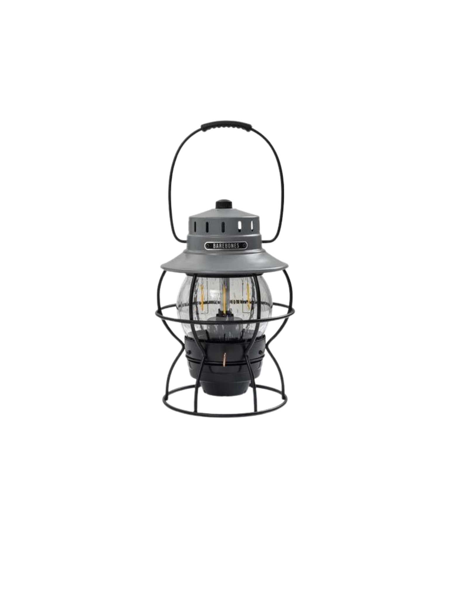 Barebones Rail Road Lantern ~ Slate Grey