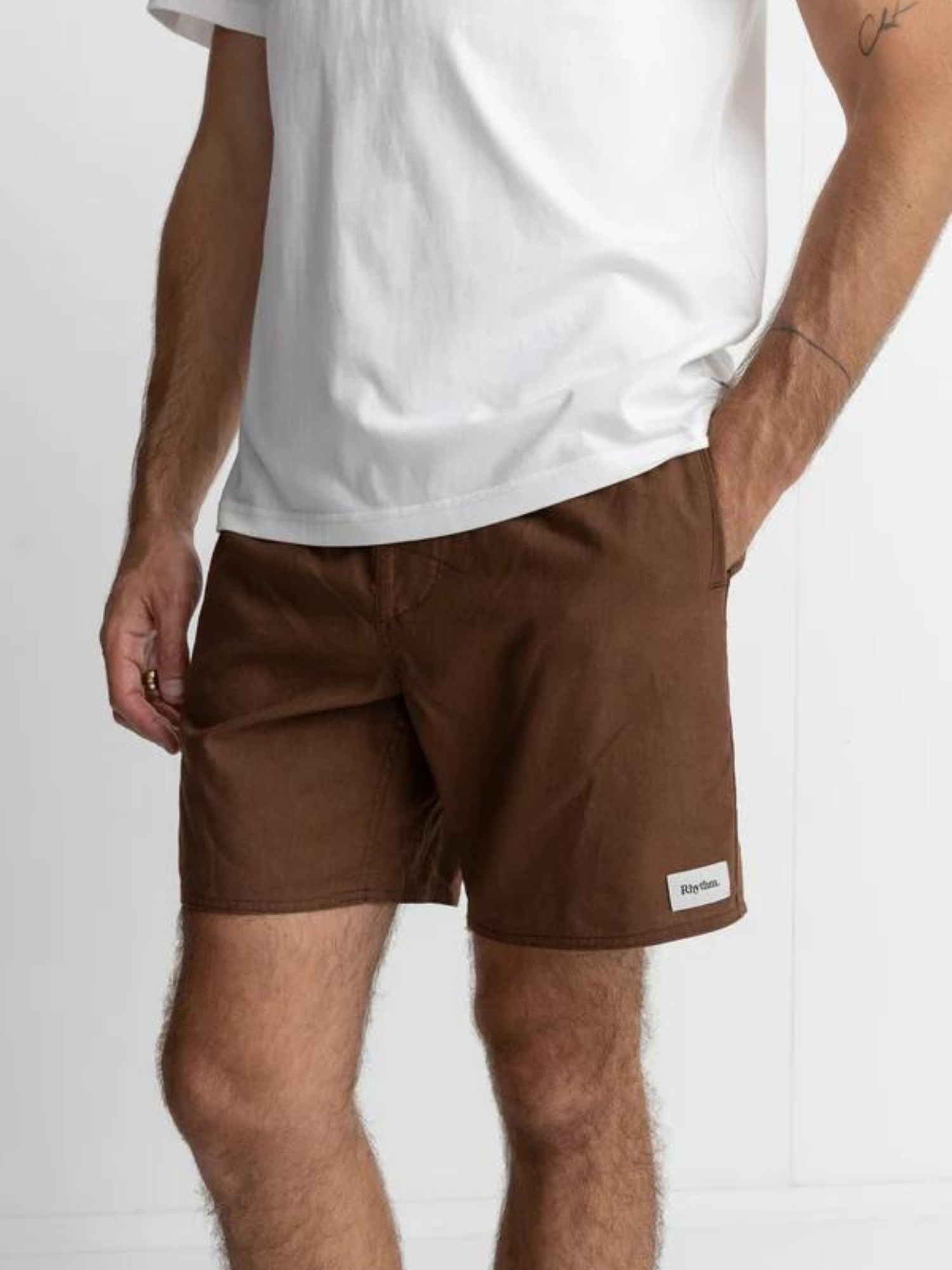 Rhythm Classic Linen Jam - Chocolate | Keel Surf & Supply
