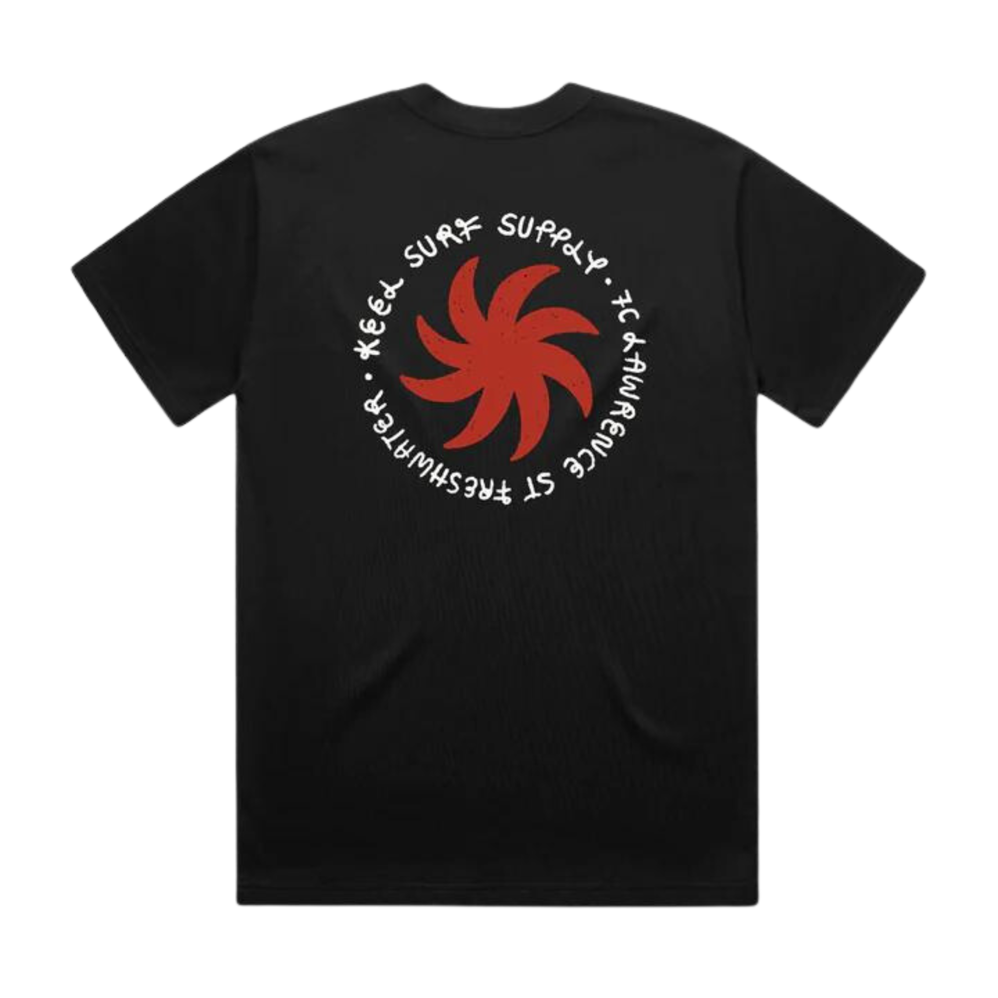 Keel Surf ~ Sun Spiral Heavy Tee ~ Black