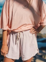 Atmosea Hemp Logo Tee in Peachy