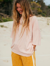Atmosea Hemp Logo Tee in Peachy