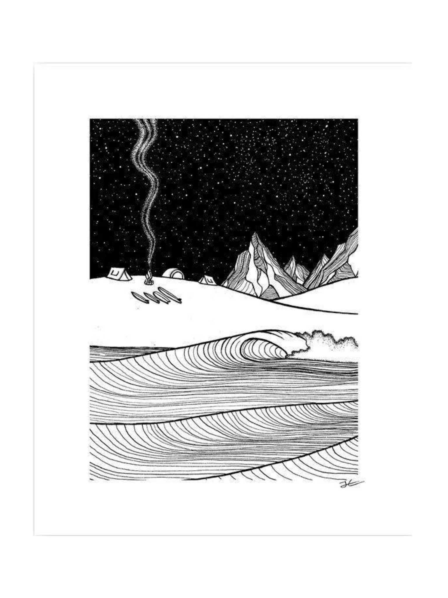 Wonderland Print ~ Jonas Claesson (Black & White)