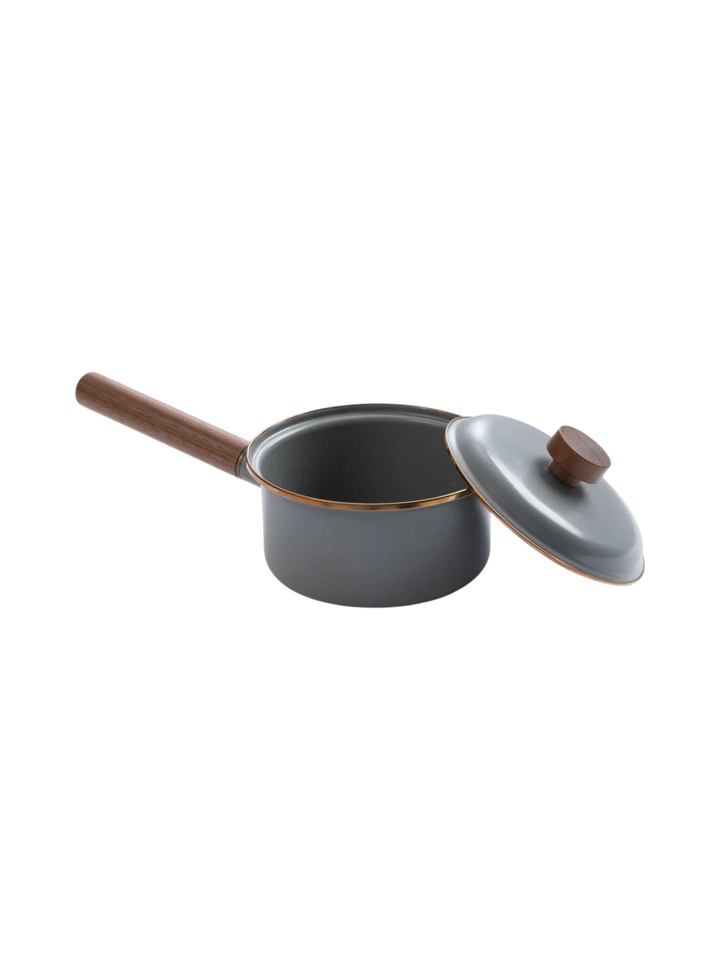 Barebones Enamel Saucepan ~ Slate Grey