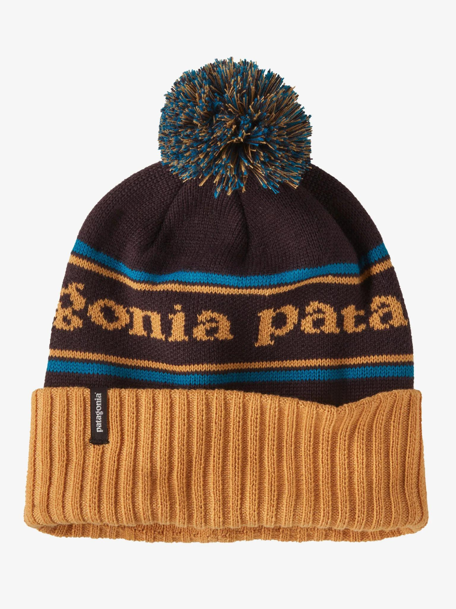 Patagonia Powder Town Beanie - Park Stripe - Dried Mango