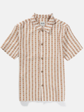 Rhythm Tile Stripe SS Shirt - Natural