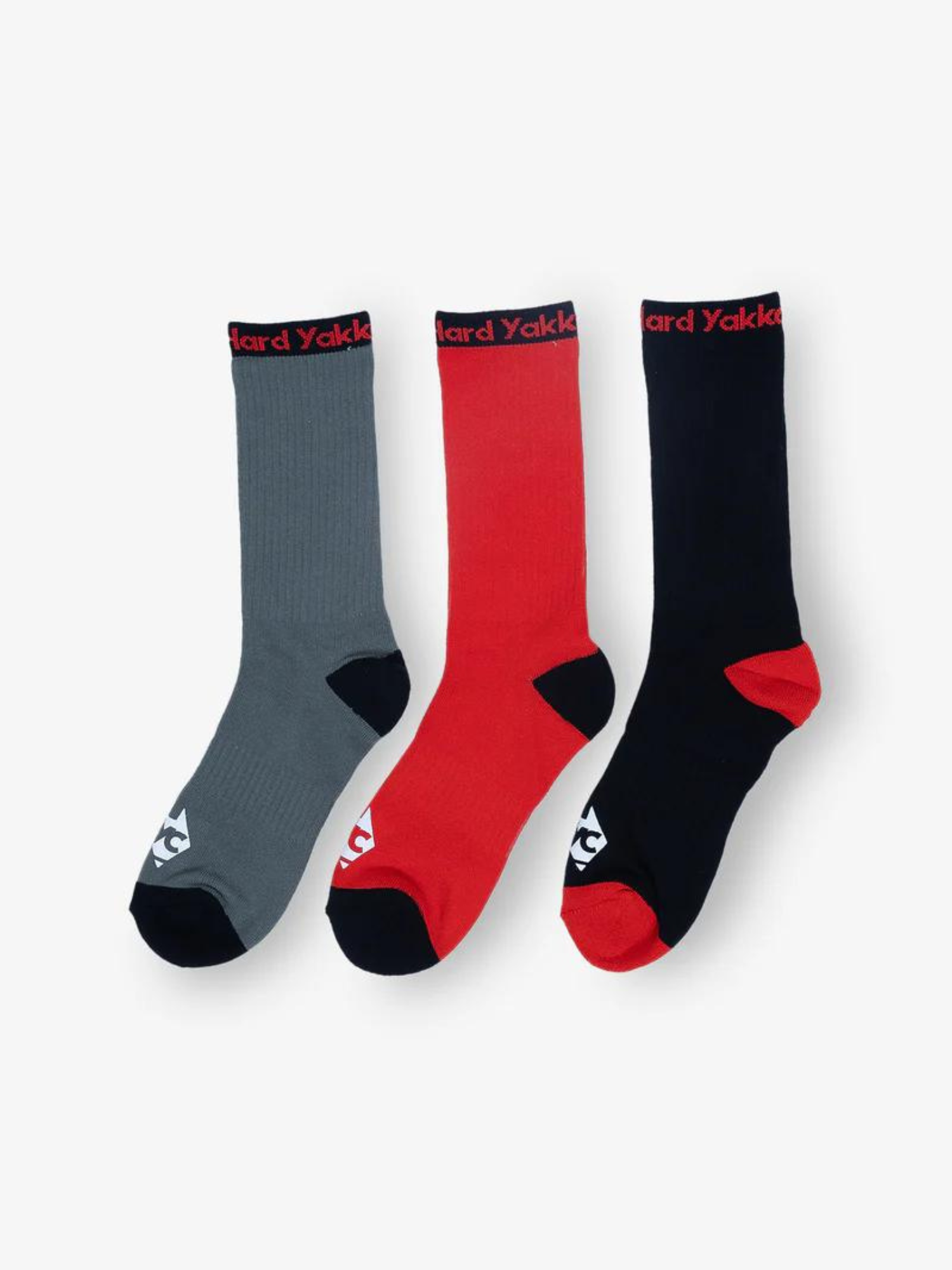 HYC 3 Pack Socks - Black / Red / Scrubs Green