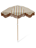 Salty Shadows Vintage Stripe Beach Umbrella