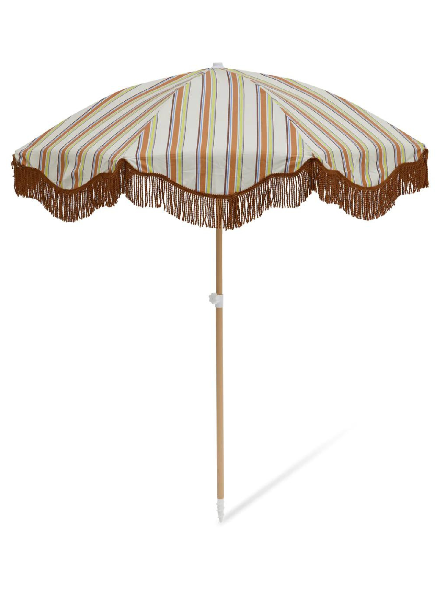Salty Shadows Vintage Stripe Beach Umbrella