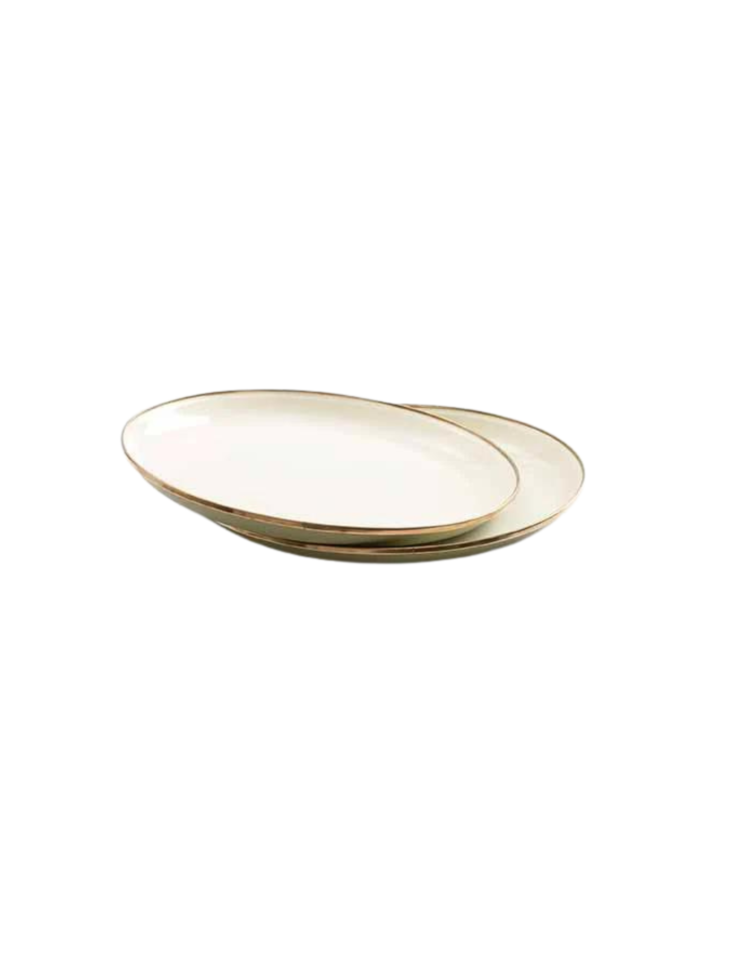 Barebones Enamel 2-Tone Deep Plate Set ~ Olive Drab