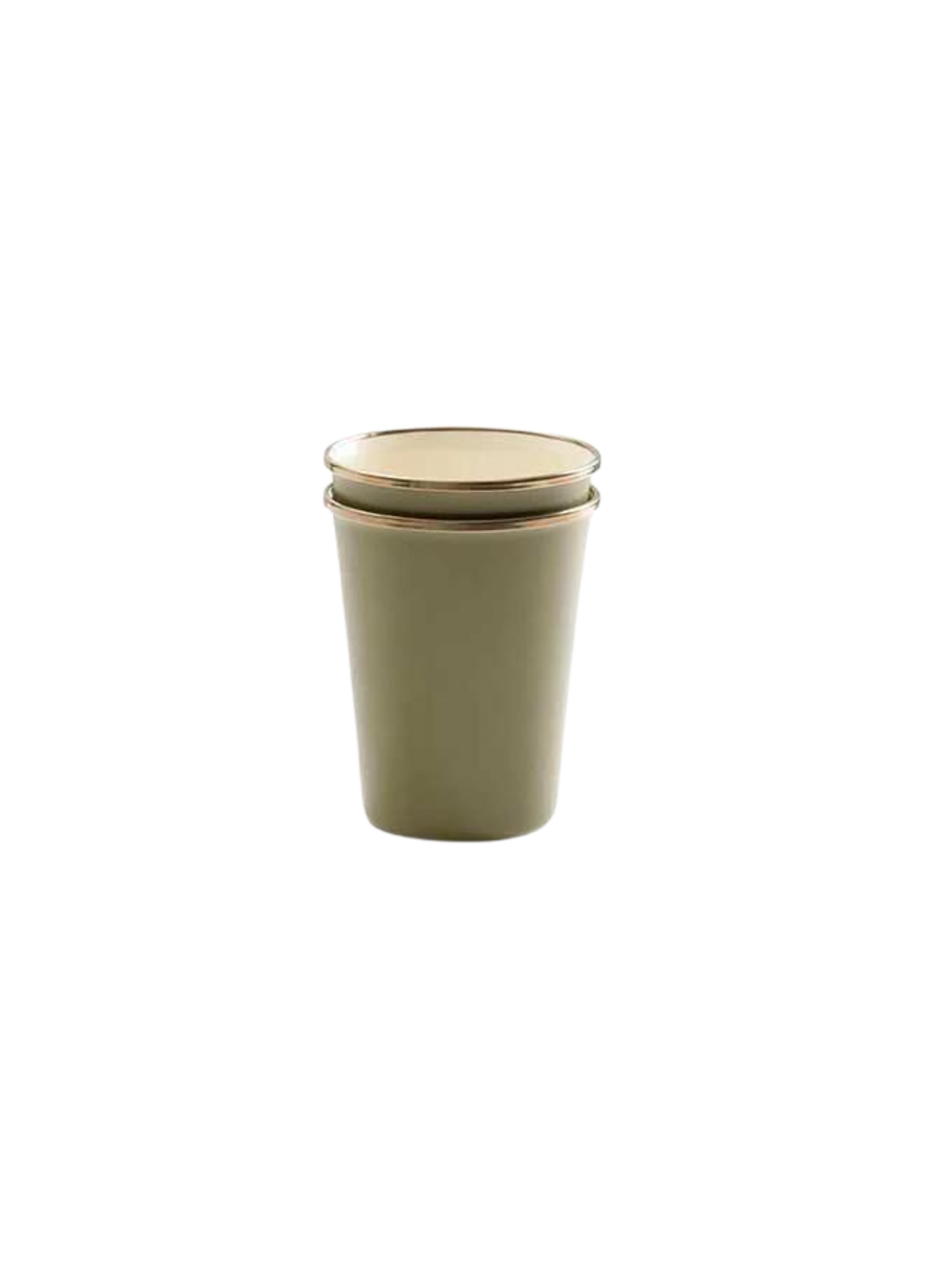 Barebones Enamel 2-Tone Tall Cup Set ~ Olive Drab