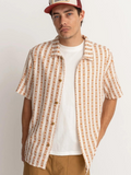 Rhythm Tile Stripe SS Shirt - Natural