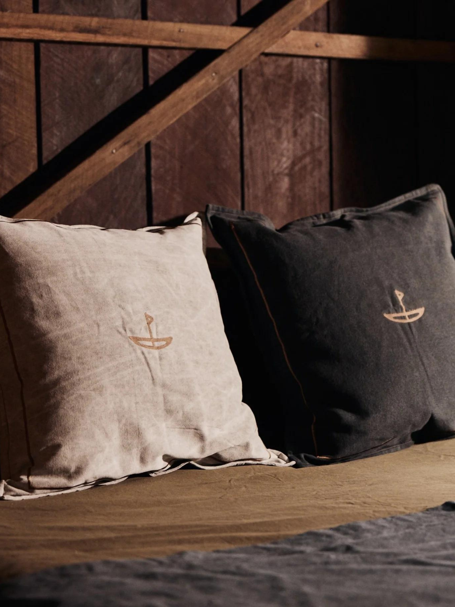 Pony Rider ~ Canoe Life Cushion Cover ~ Natural