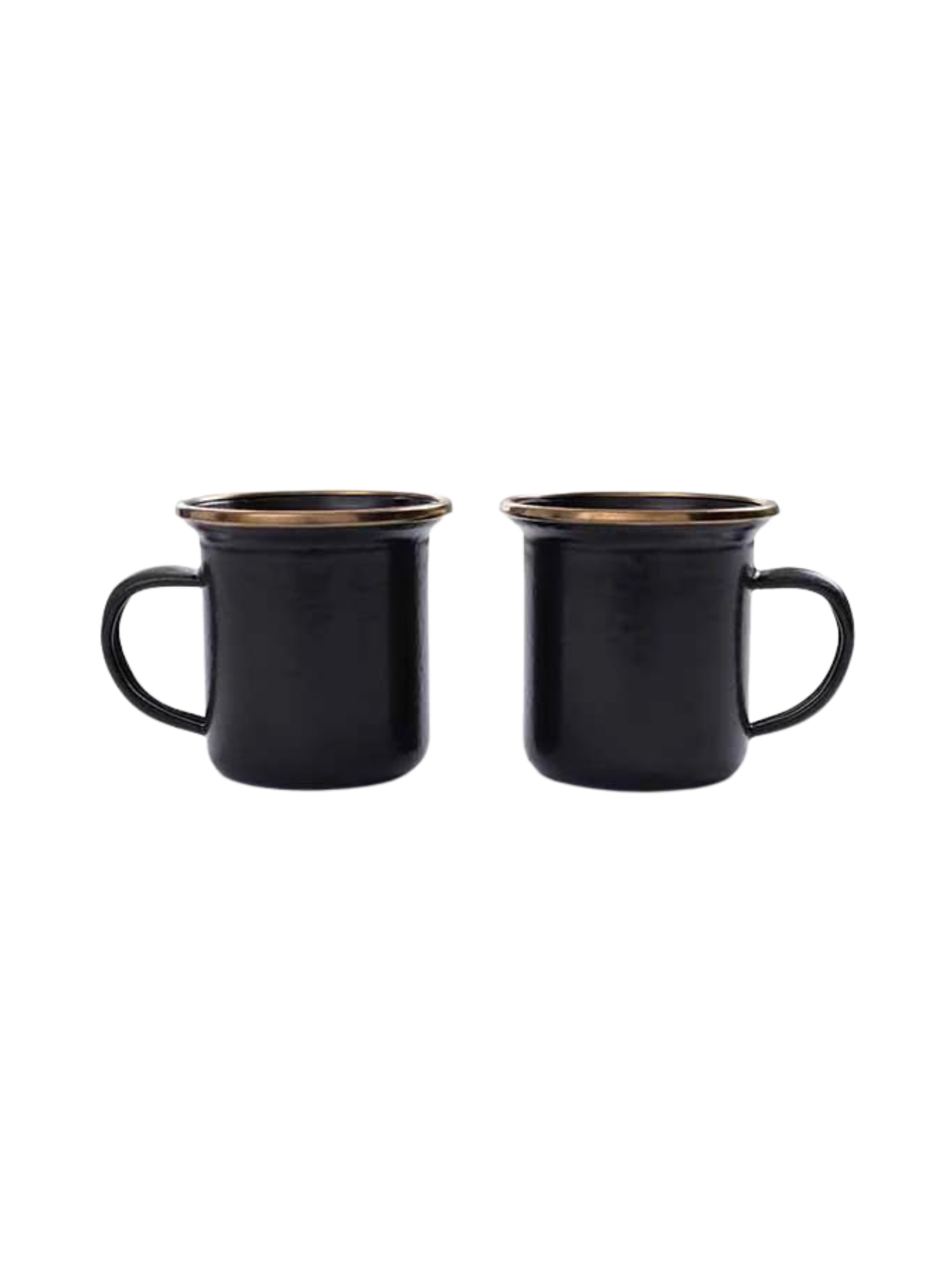 Barebones Enamel Espresso Cup Set of 2 ~ Charcoal