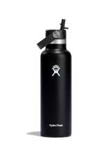 Hydroflask Bottle with Flex Straw Cap - Black