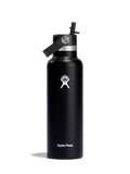 Hydroflask Bottle with Flex Straw Cap - Black