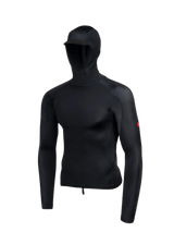Florence Marine Long Sleeve Hooded Rashguard - Black | Keel Surf & Supply