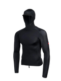 Florence Marine Long Sleeve Hooded Rashguard - Black | Keel Surf & Supply