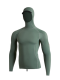 Florence Marine Long Sleeve Utility Hooded Rashguard - Dark Sage | Keel Surf & Supply