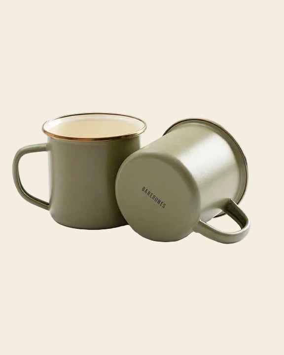 Enamel 2-Tone Mug Set - Olive Drab