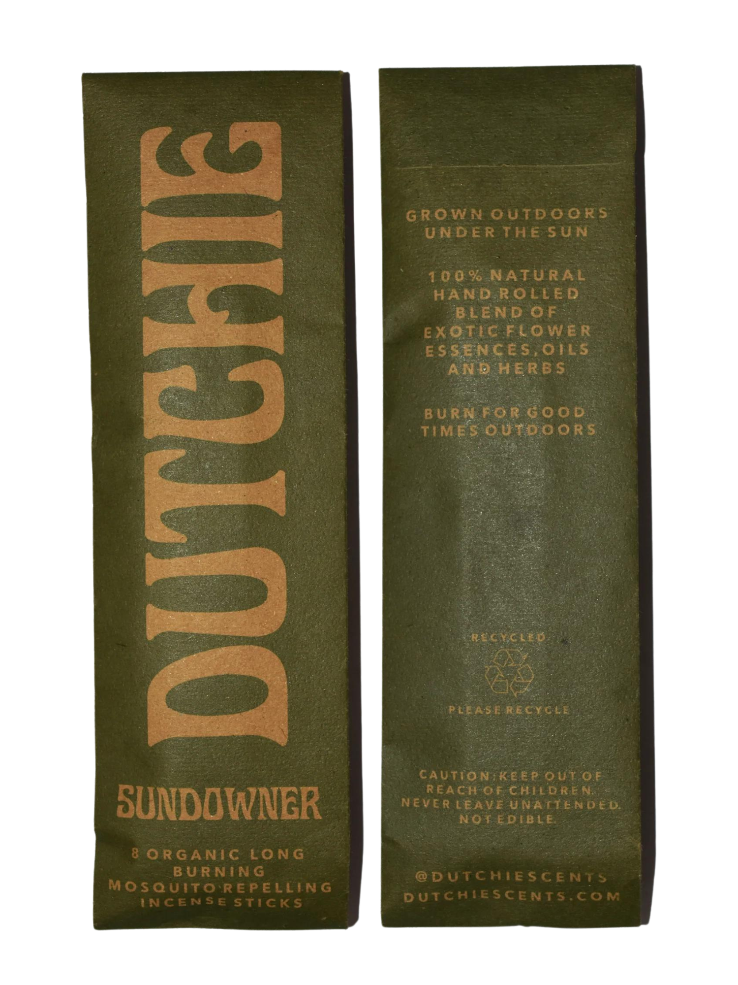 Dutchie Sundowner 8 Organic Long Burning Mosquito Repelling Incense Sticks