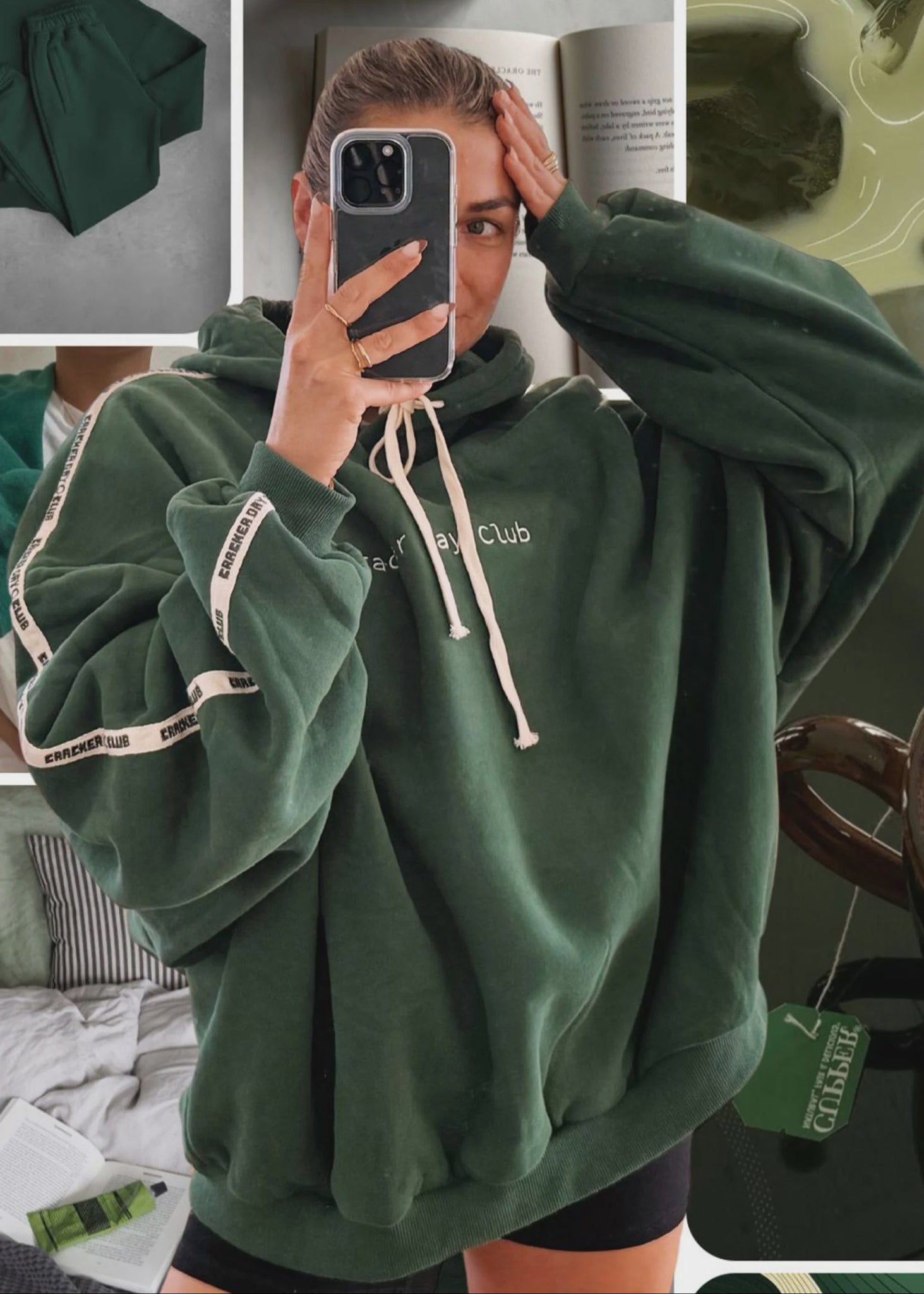 Cracker Day Club Cloud Racer Hoodie - Forest