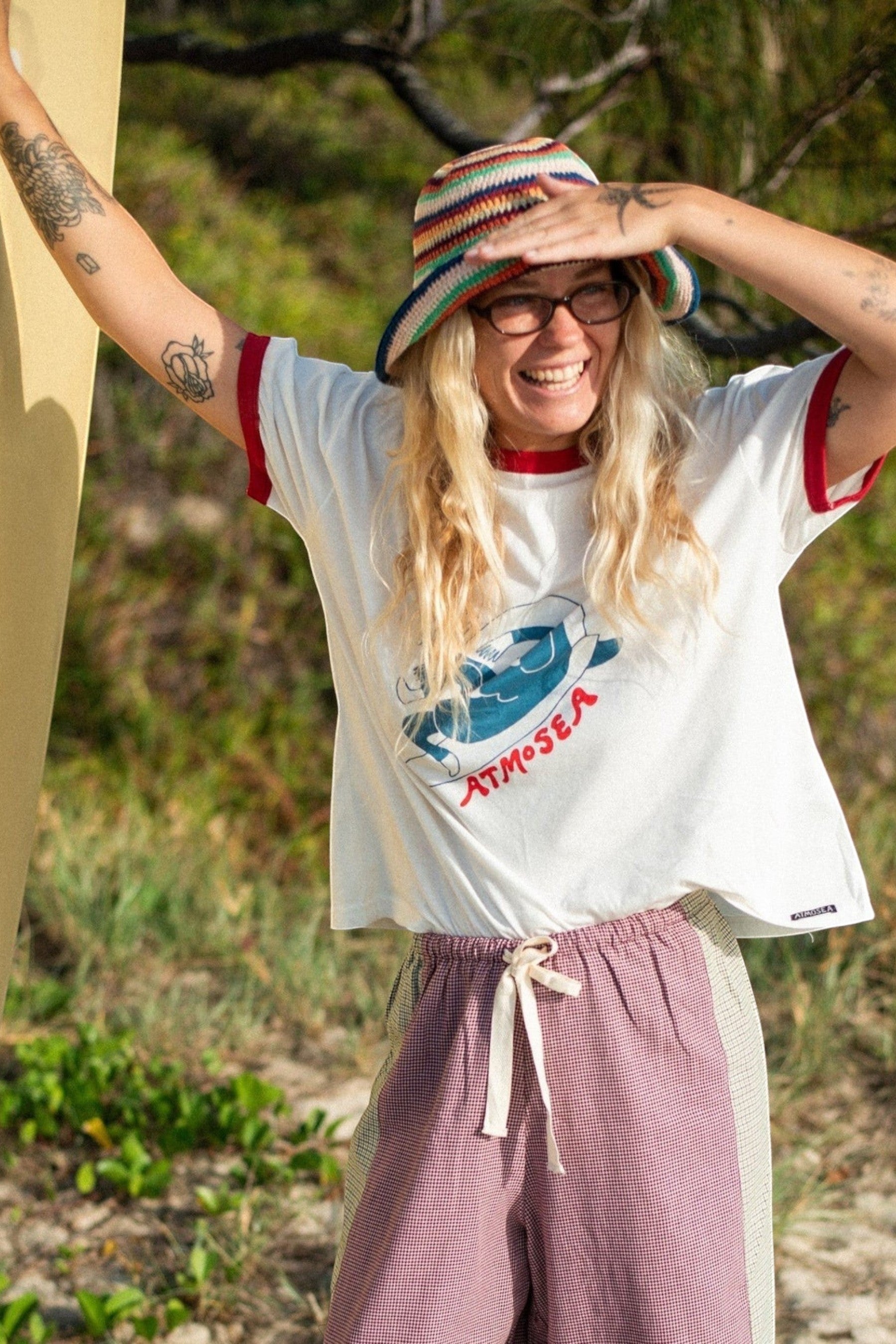 Artist Ringer Tee 'Get Barrelled' by Ty Williams