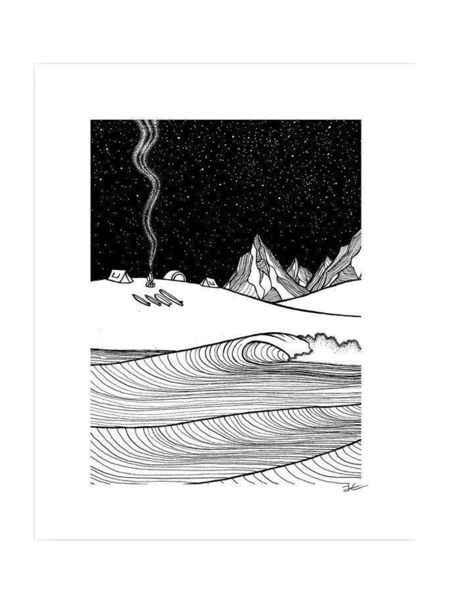 Wonderland Print ~ Jonas Claesson (Black & White) - Keel Surf & Supply