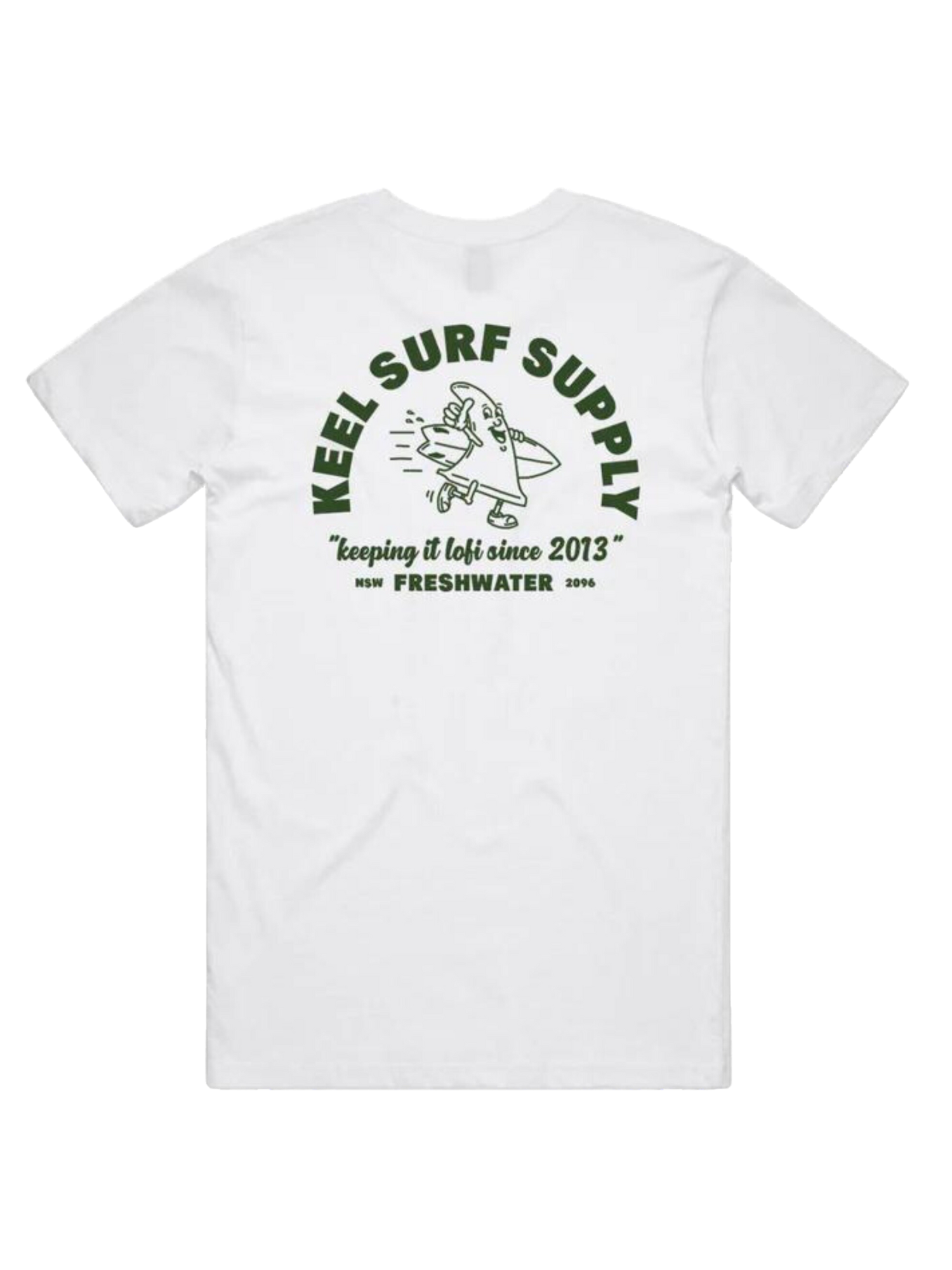 Keel Lofi Tee ~ White - Keel Surf & Supply