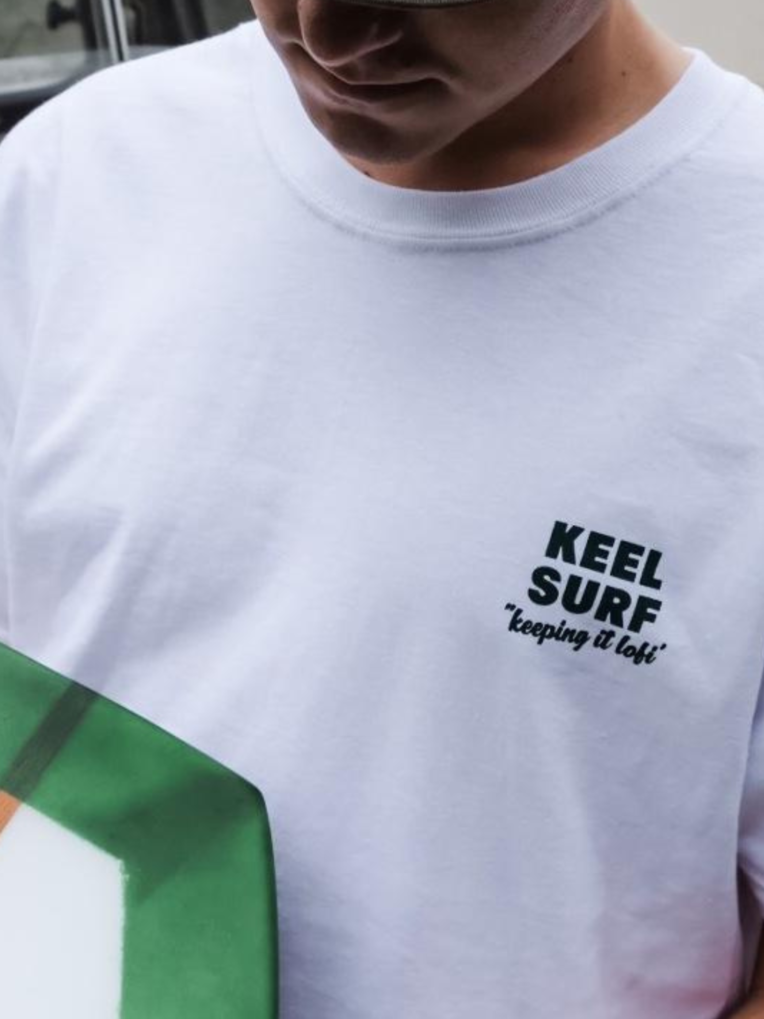 Keel Lofi Tee ~ White - Keel Surf & Supply