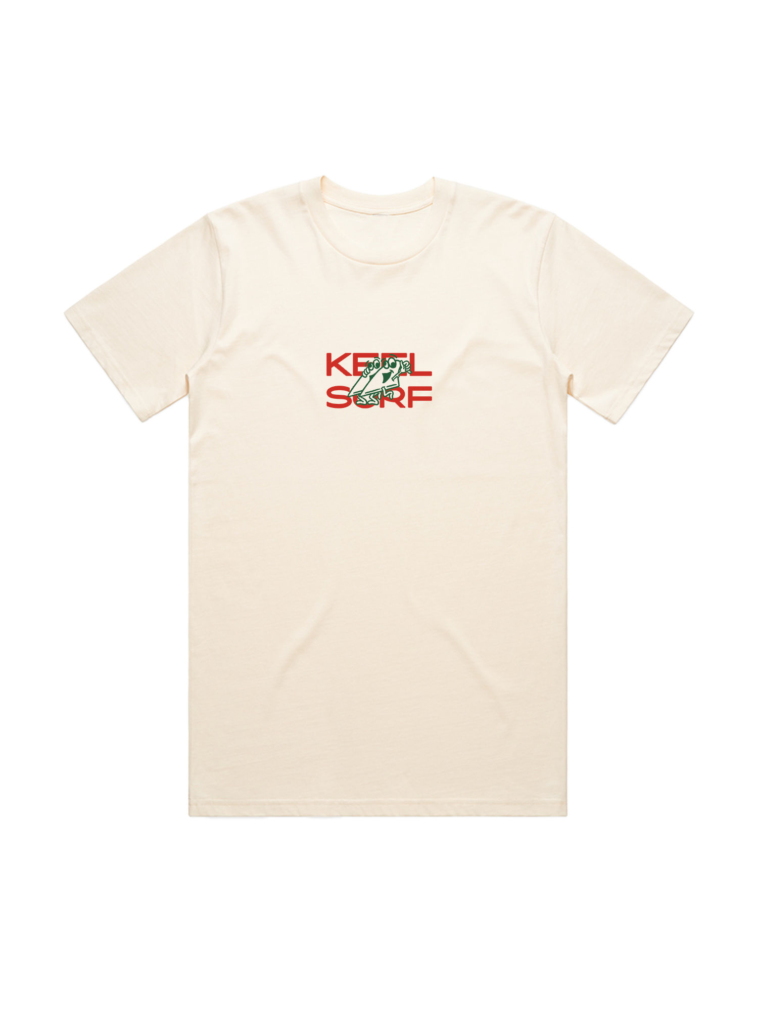 KEEL Fins Sleds n Threads  Tee - Ecru - Keel Surf & Supply