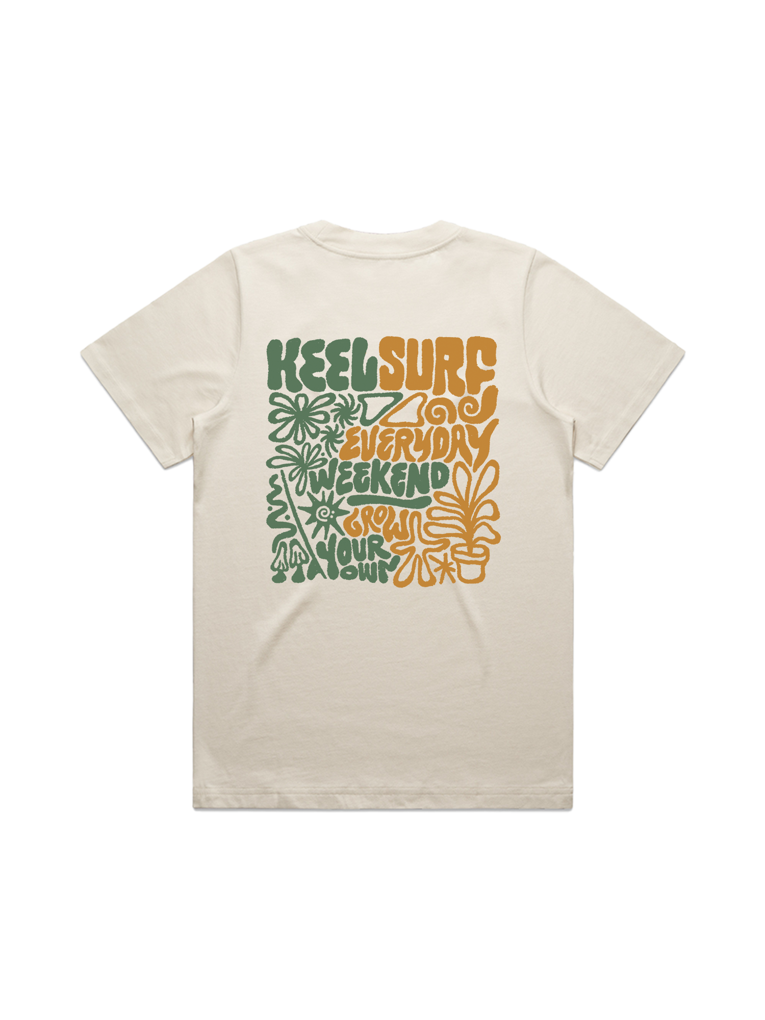 KEEL Womens Grow Your Own Tee - Ecru - Keel Surf & Supply