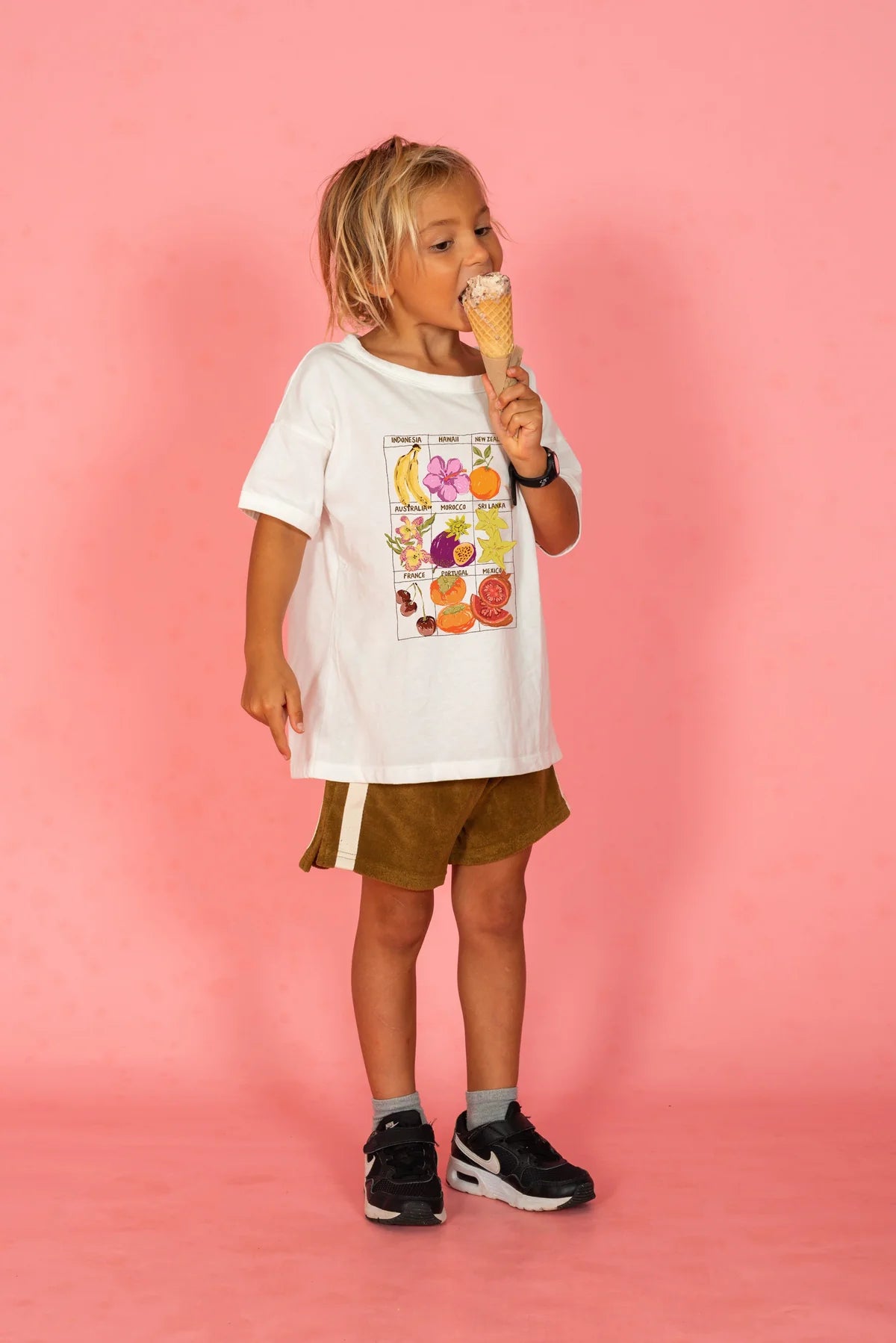 Mini Terry Towelling Shorts - Army Green