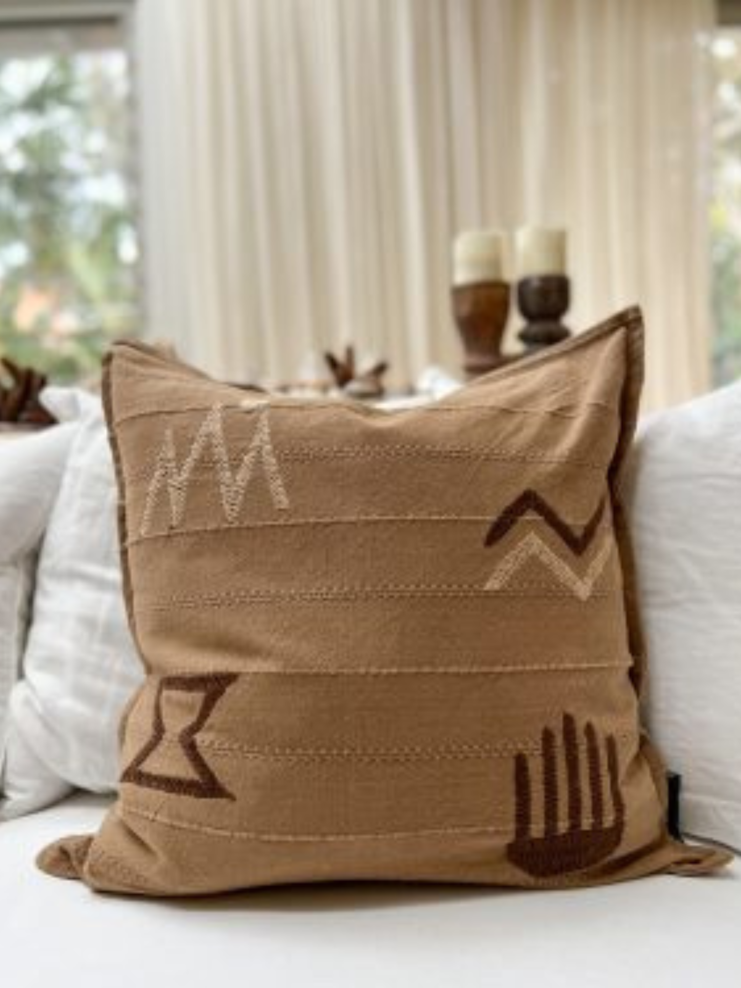 Pony Rider Ancestors Way Cushion | Toffee Brown / Monks Robe