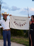 Pony Rider ~ Our National Wall Banner ~ Natural Recycled