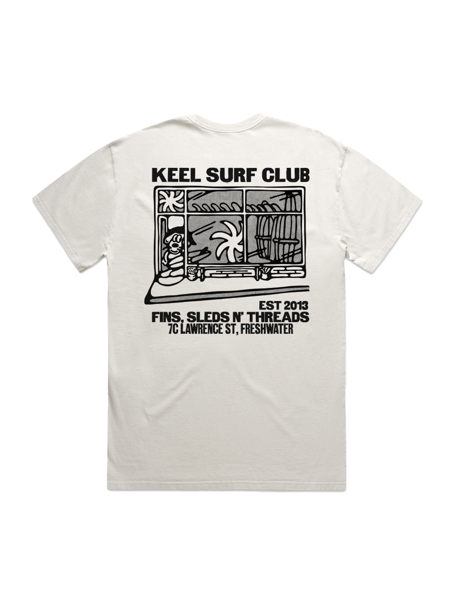 Shop Front Tee - Faded Bone