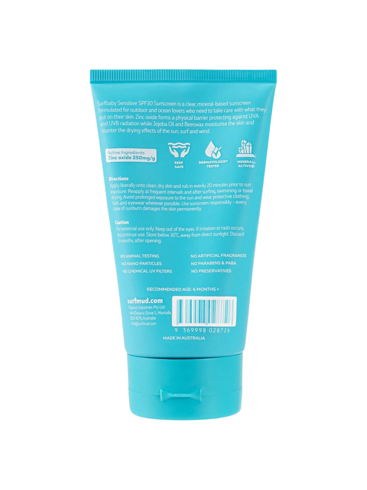 SURFMUD ~ Surfbaby Sensitive SPF30 - Keel Surf & Supply