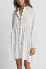 Rhythm Sonya Tiered Mini Dress White