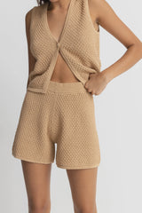 Rhythm Joni Relaxed Knit Short Sand Orange