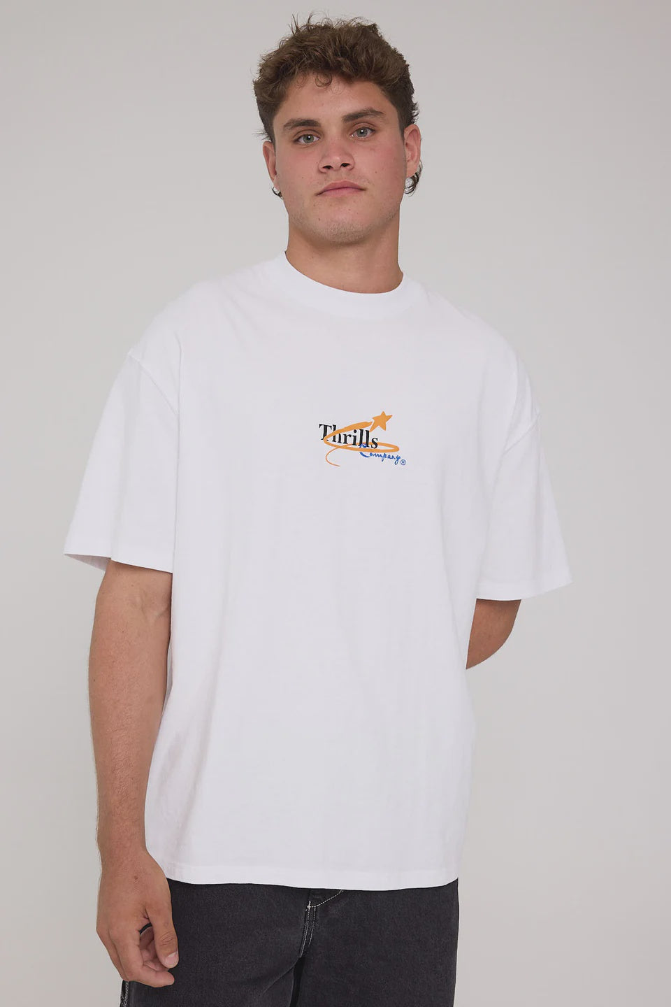 Thrills Earthdrone Box Fit Oversize Tee ~ White