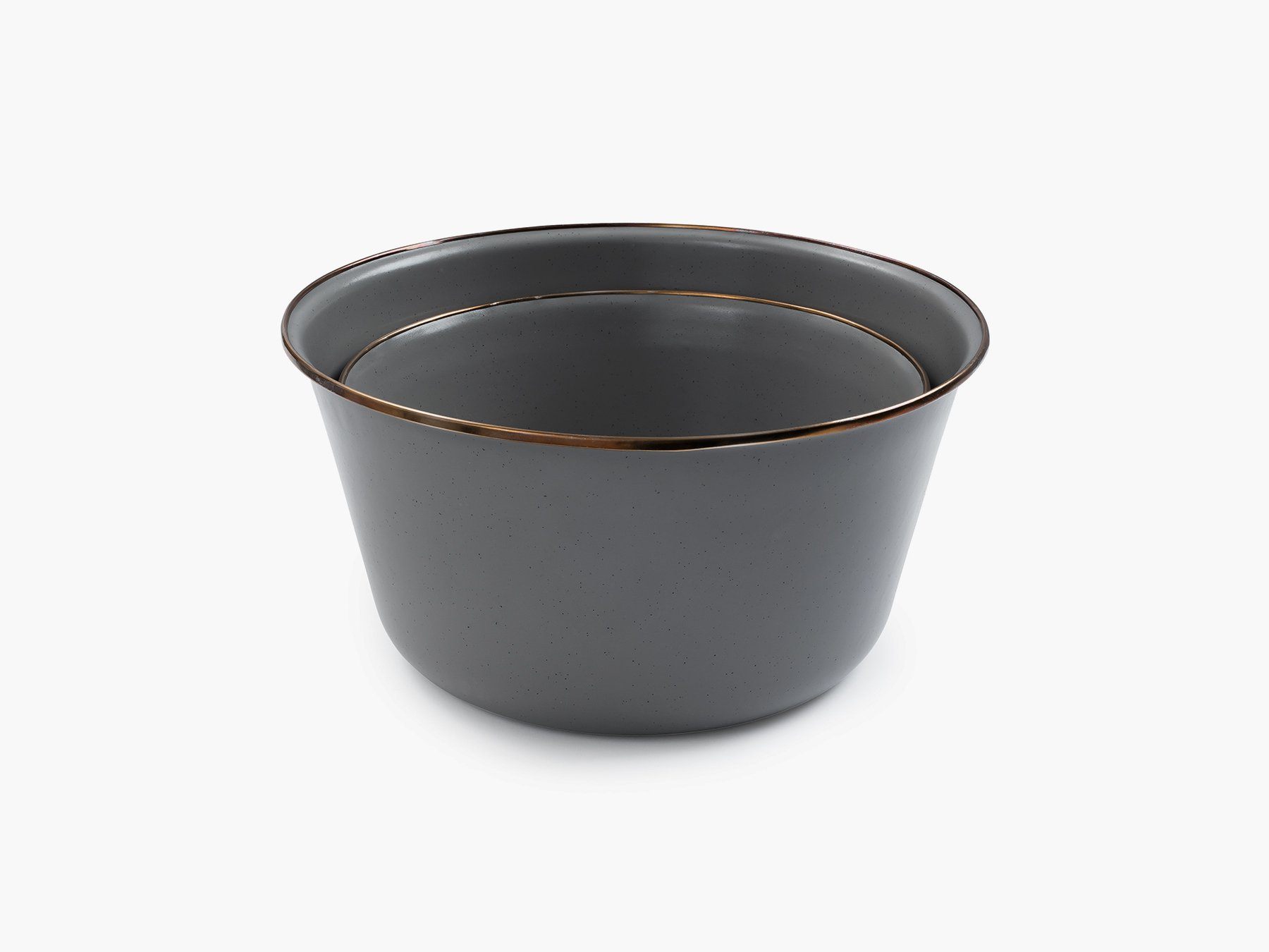 Barebones Enamel Mixing Bowl Set ~ Slate Grey-Keel Surf & Supply