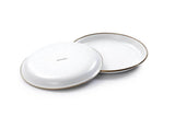 Barebones Enamel Salad Plate Set ~ Eggshell-Keel Surf & Supply