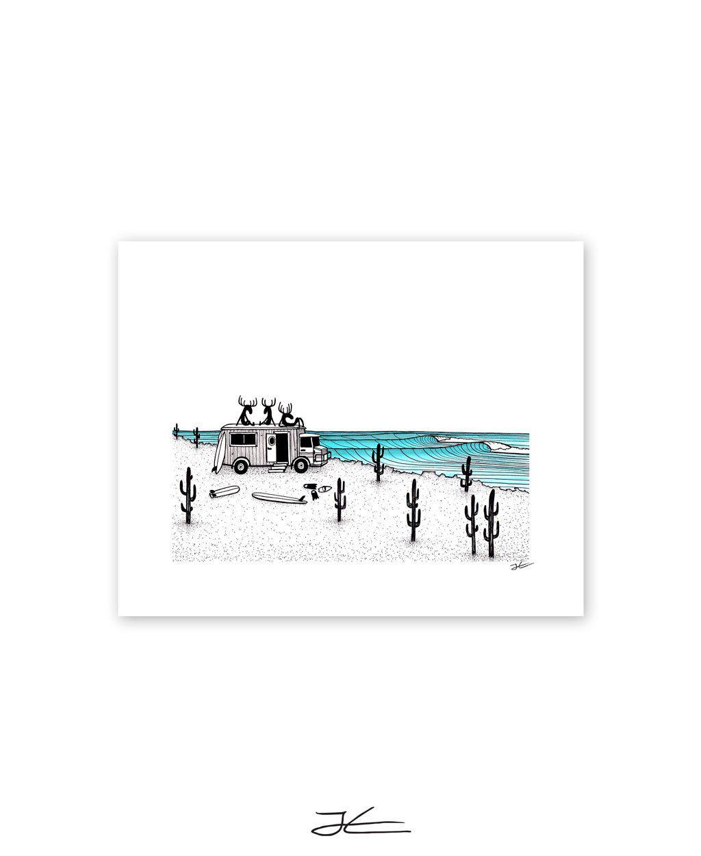 From Where a Moose Rather Be Print ~ Jonas Claesson-Keel Surf & Supply