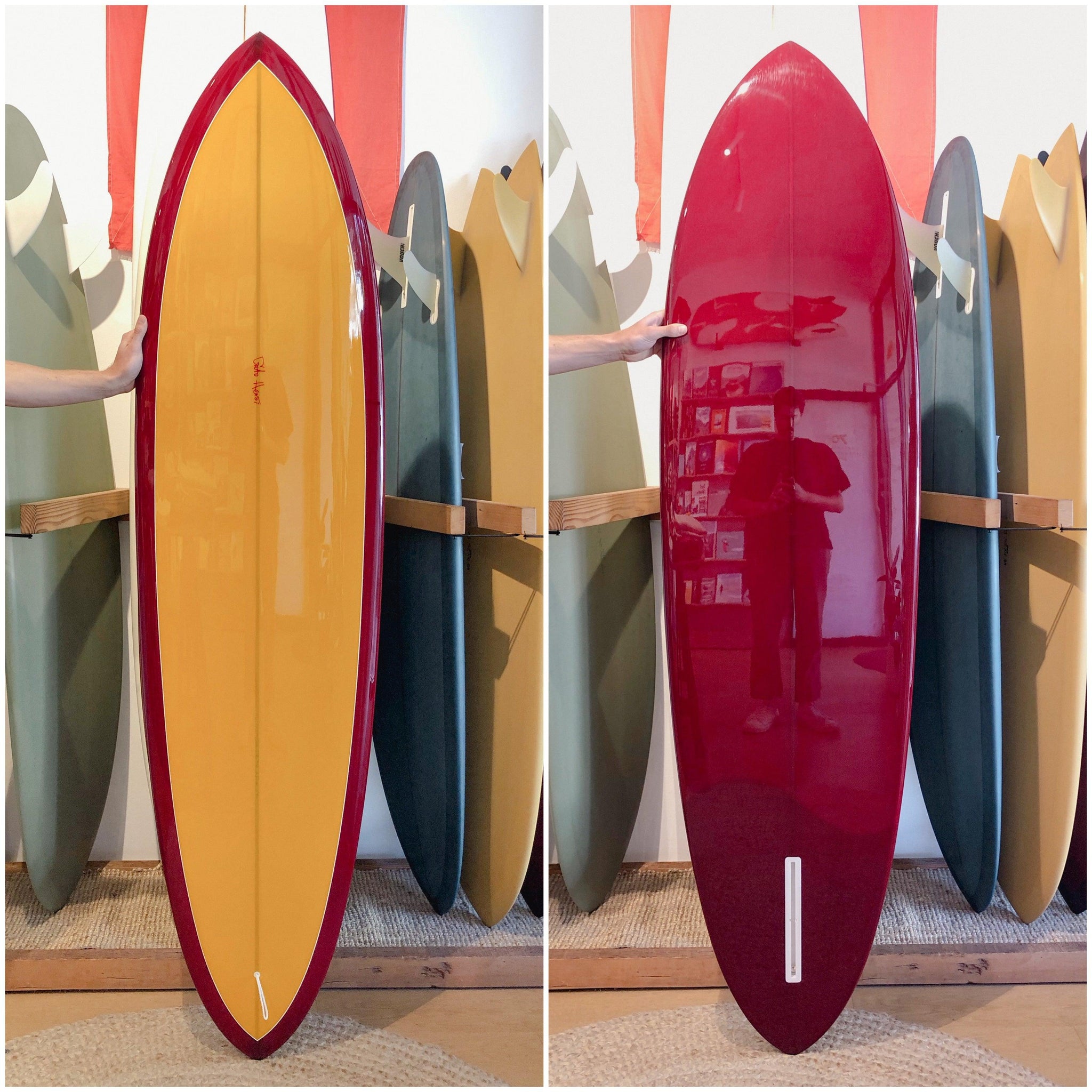 Gato Heroi Acid Drop 6'9" ~ Yellow / Ruby Red Polished-Keel Surf & Supply