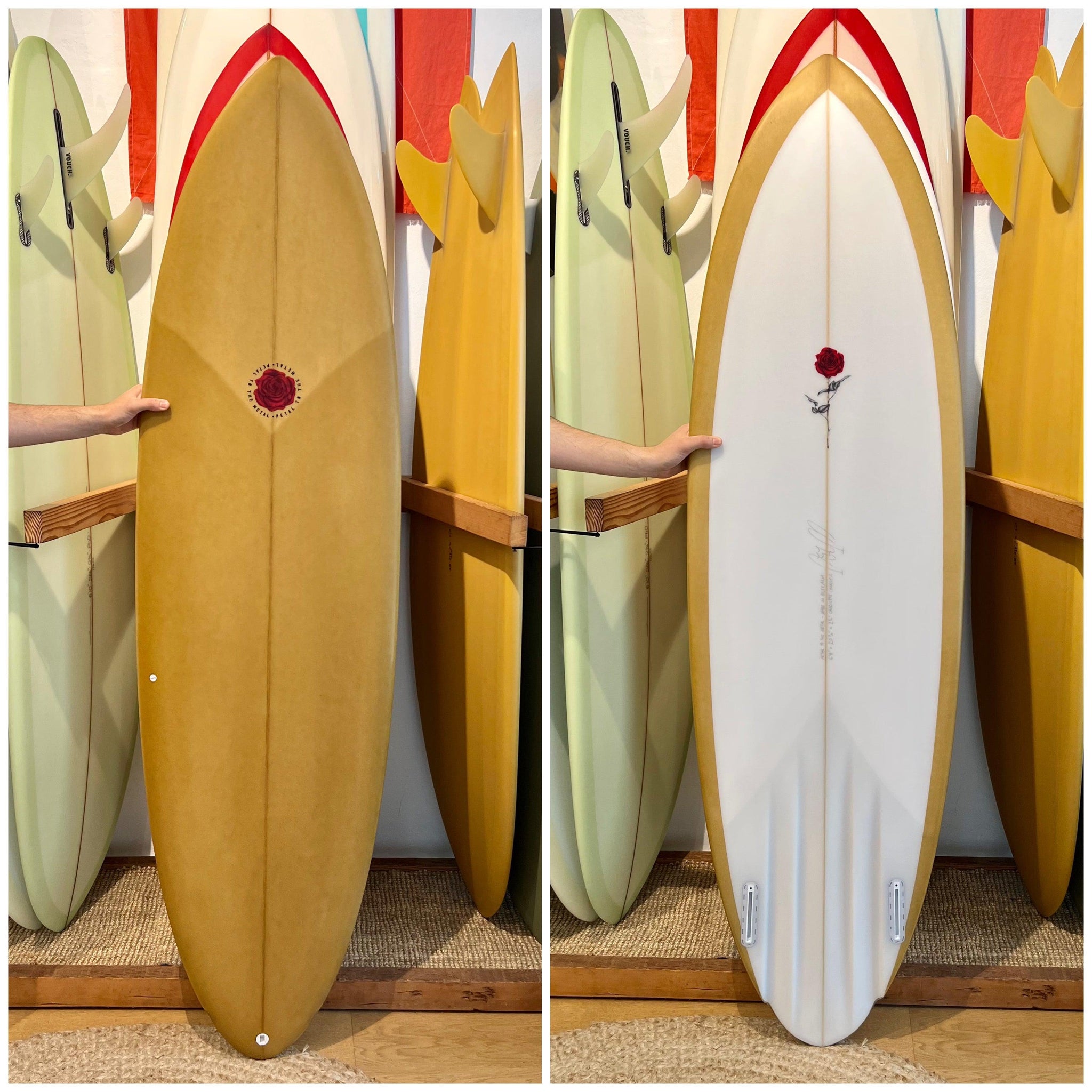 Petal to the Metal 6'4" Charlotte Charger ~ Gold / Clear