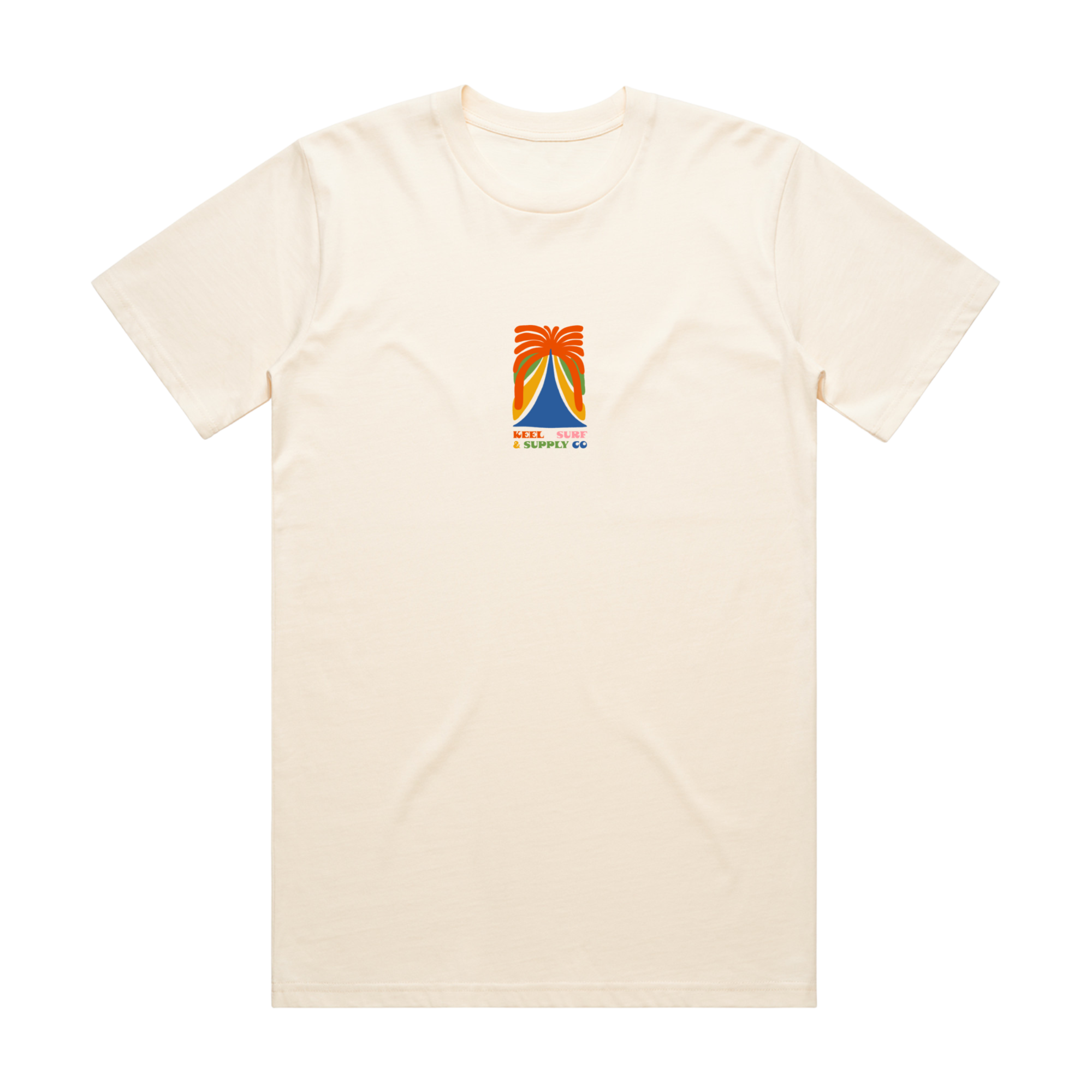 Keel Surf ~ Fluid Floral Tee ~ Natural