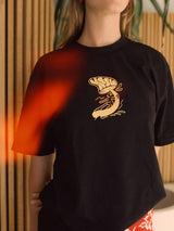 Keel Surf ~ Mushroom Surfer Heavy Tee ~ Black-Keel Surf & Supply