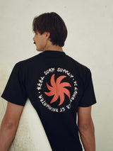 Keel Surf ~ Sun Spiral Heavy Tee ~ Black-Keel Surf & Supply