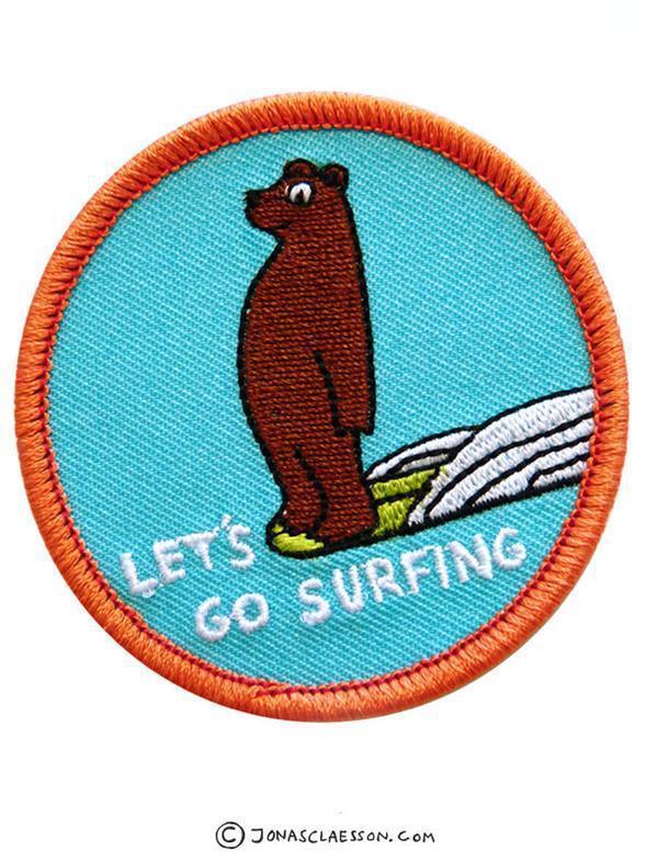 LETS GO SURFING PATCH BY JONAS CLAESSON-Keel Surf & Supply