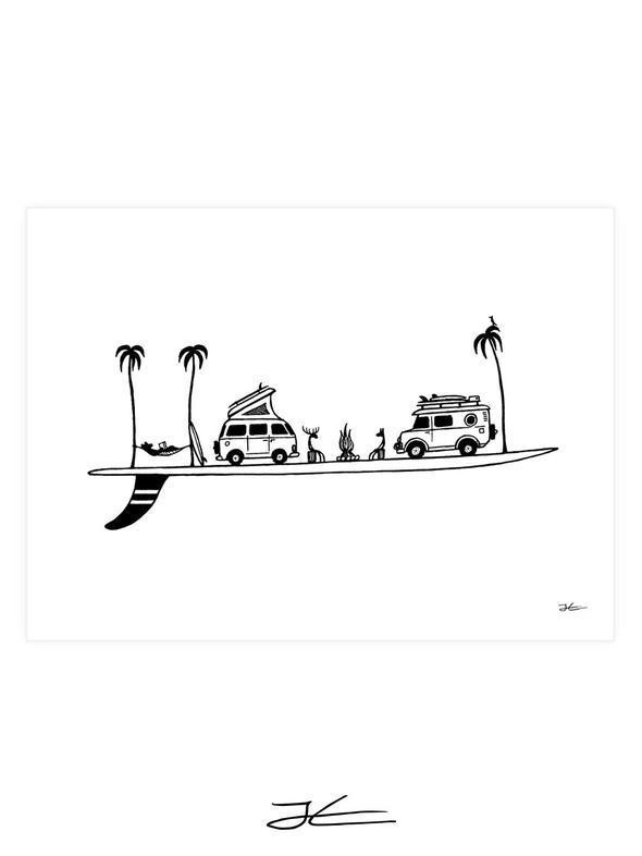 Life on a Single Fin Print ~ JONAS CLAESSON-Keel Surf & Supply
